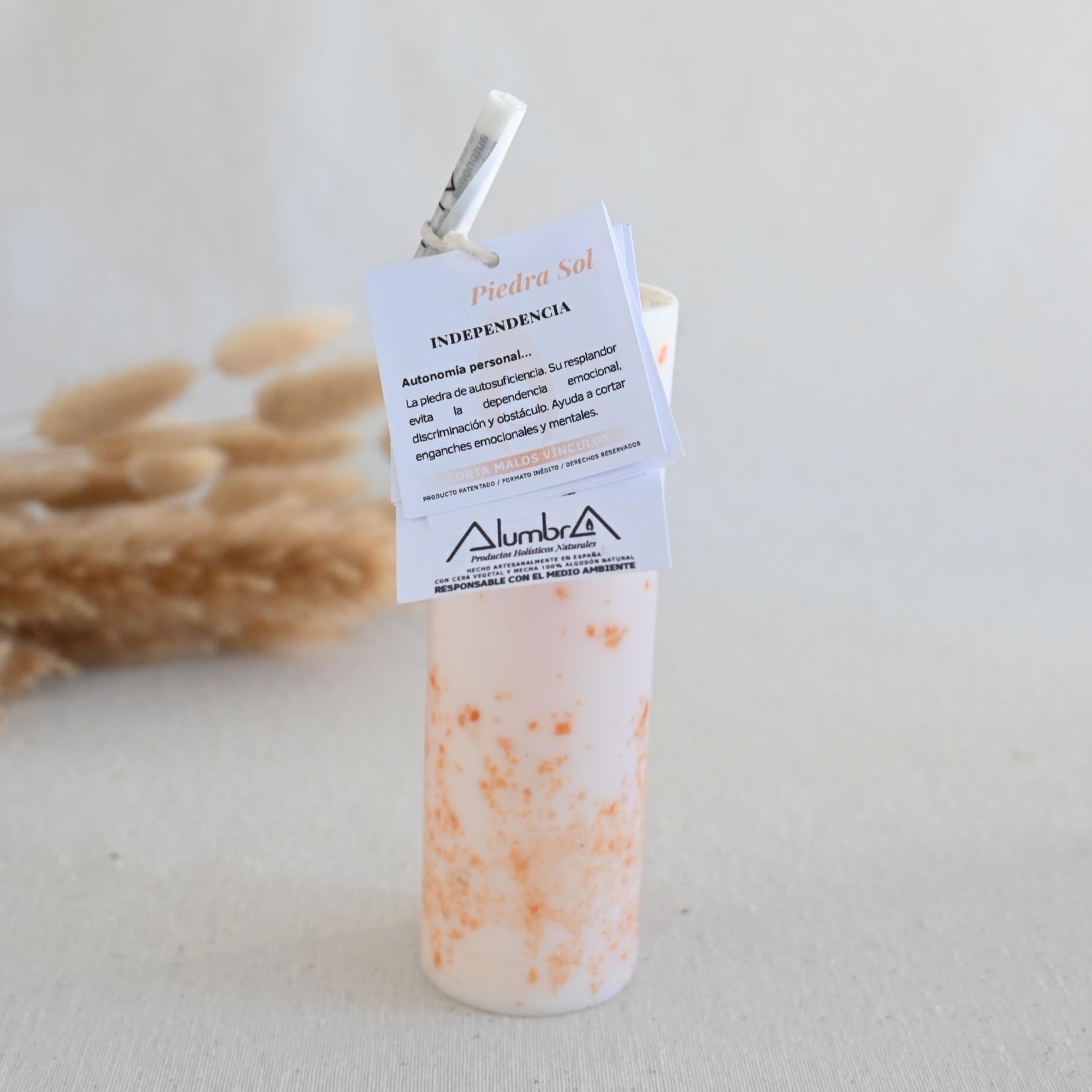 Vela Artesanal con Piedra sol - Independencia
