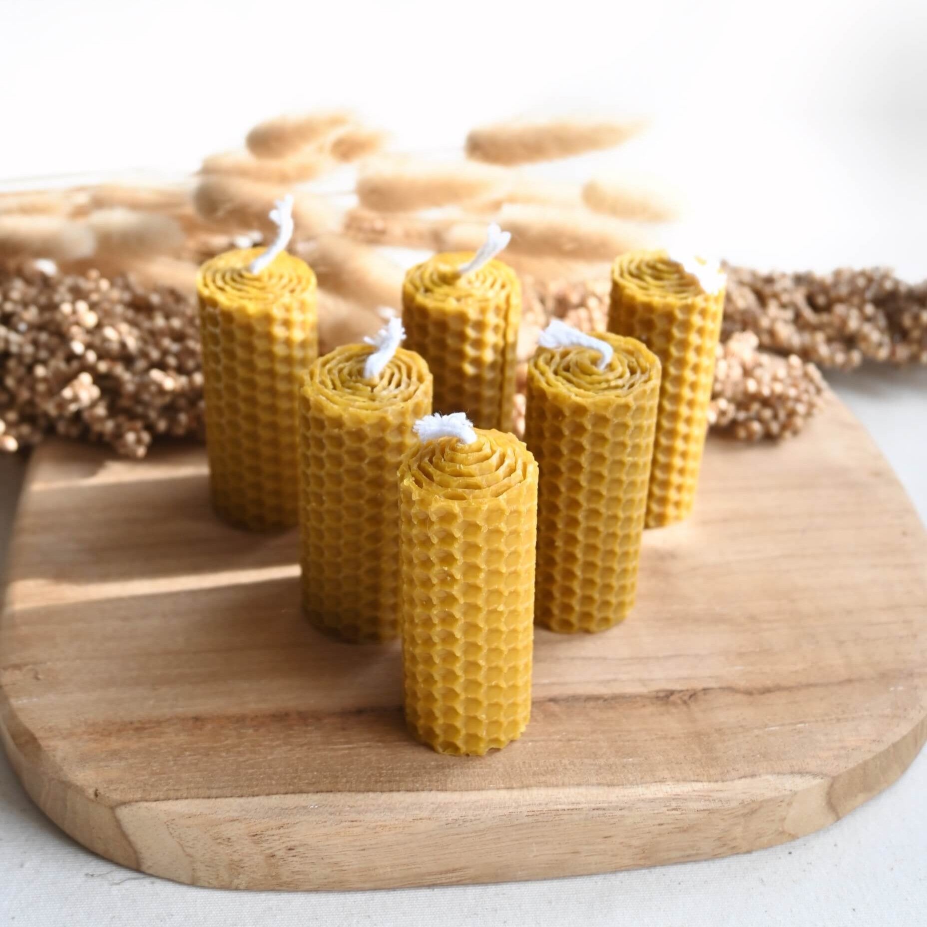 Vela de panal de miel 7,5cm | Atracción, armonía & endulzamiento